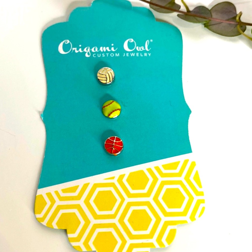 Origami owl basketball tennis ball and softball pack